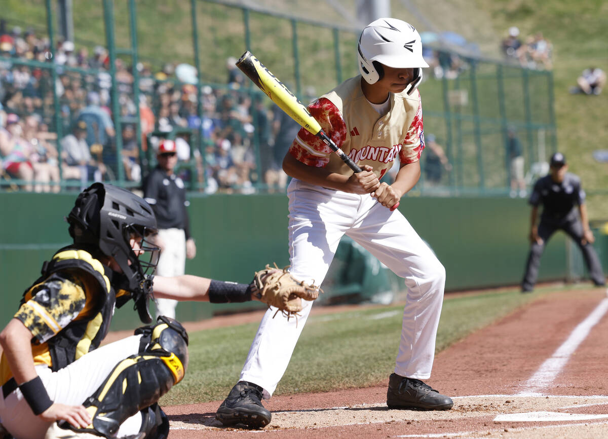 The Henderson All-Stars centerfield JoJo Dixon struck out looking during the Little League Worl ...