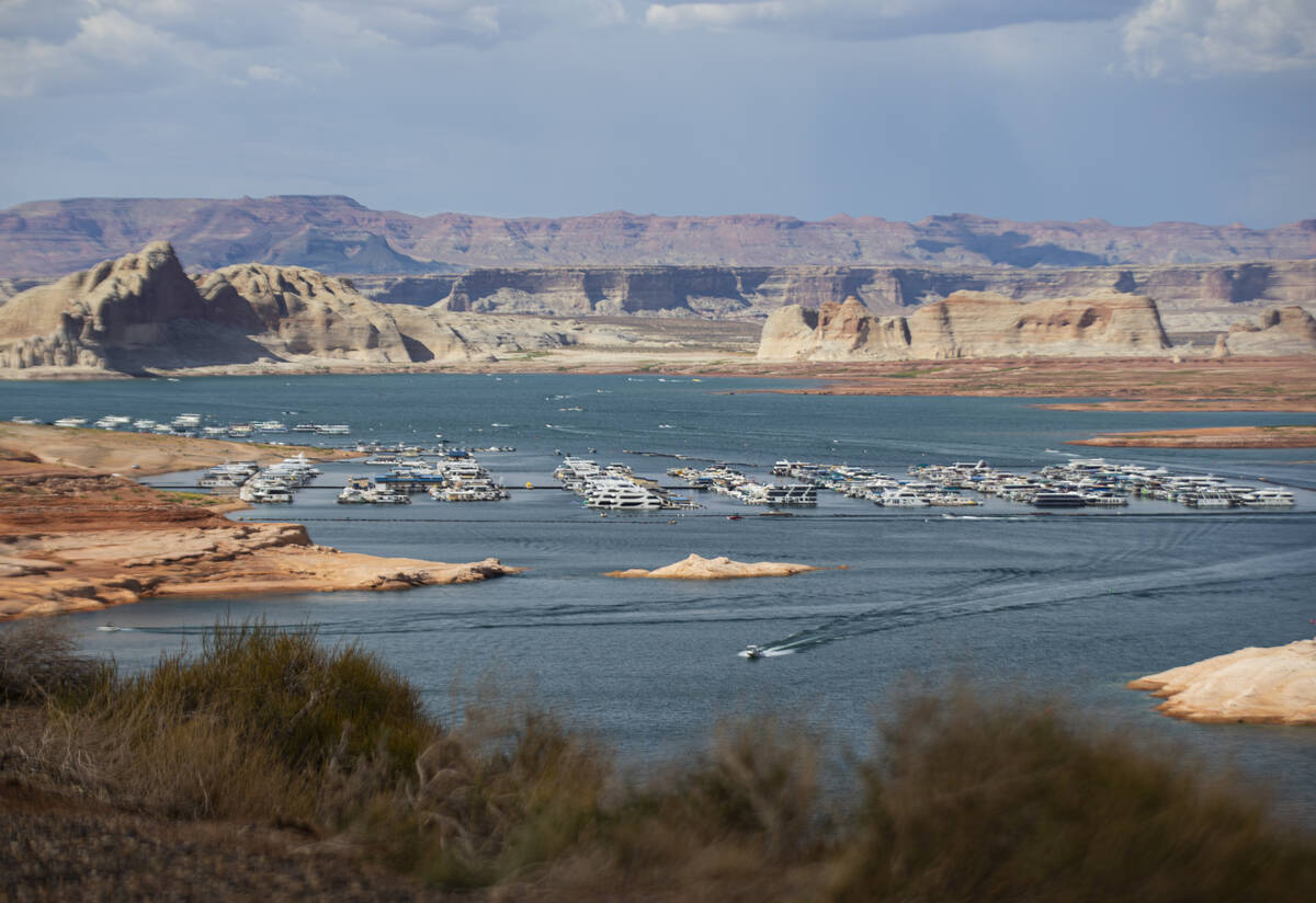 A view of the Wahweap Marina at Lake Powell in the Glen Canyon National Recreation Area on July ...