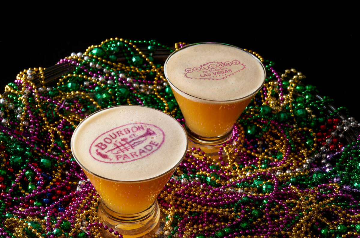 A Dreamsicle Fizz from Bourbon St. Parade, planned to open in fall 2023 in the Grand Bazaar Sho ...