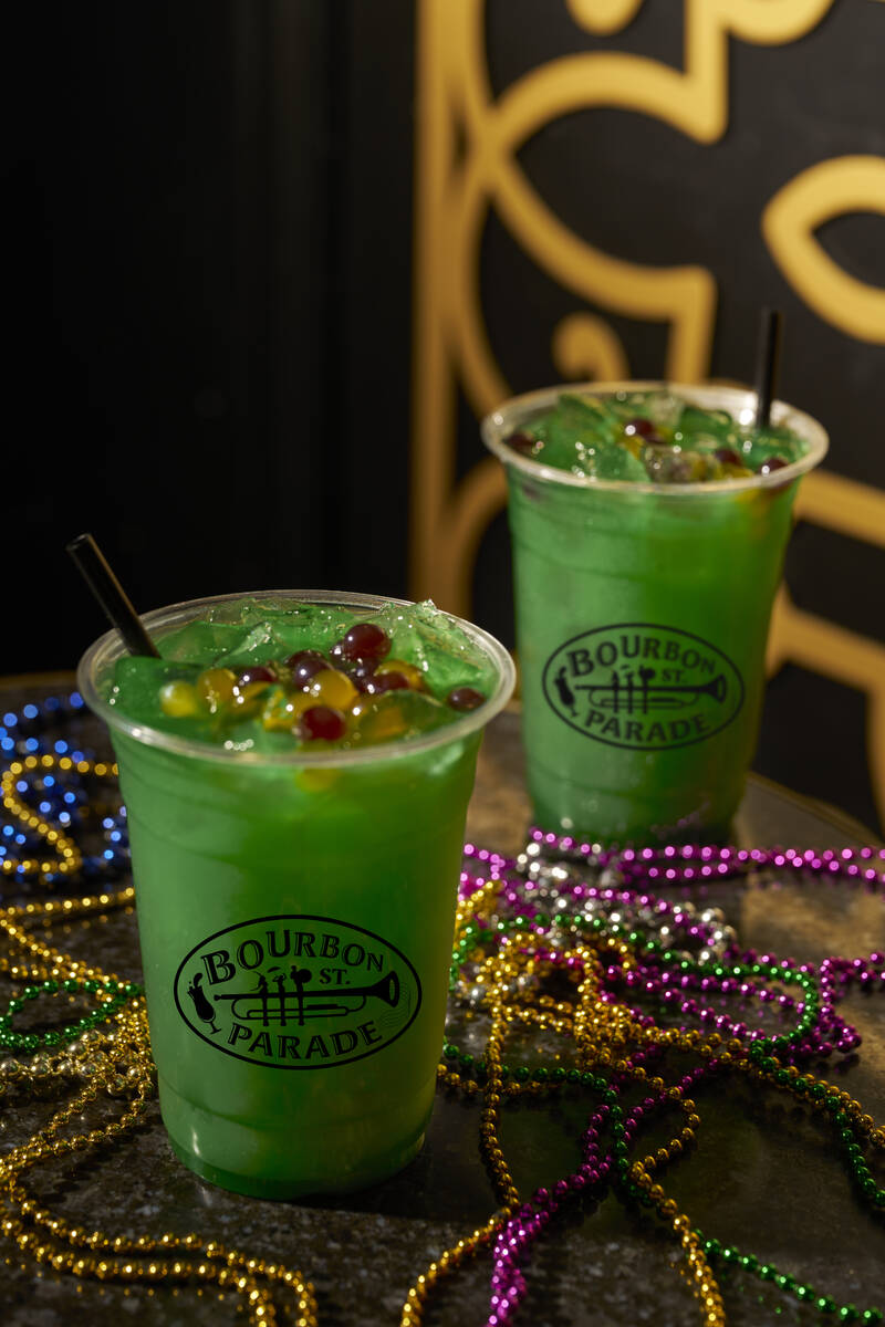 A Mardi Gras Punch from Bourbon St. Parade, planned to open in fall 2023 in the Grand Bazaar Sh ...