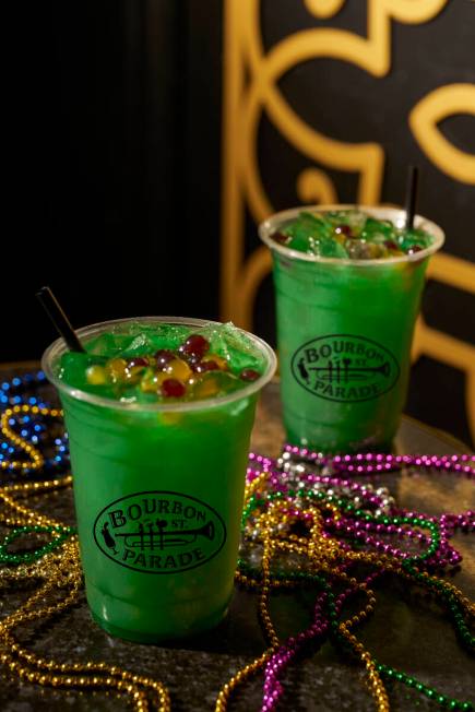 A Mardi Gras Punch from Bourbon St. Parade, planned to open in fall 2023 in the Grand Bazaar Sh ...