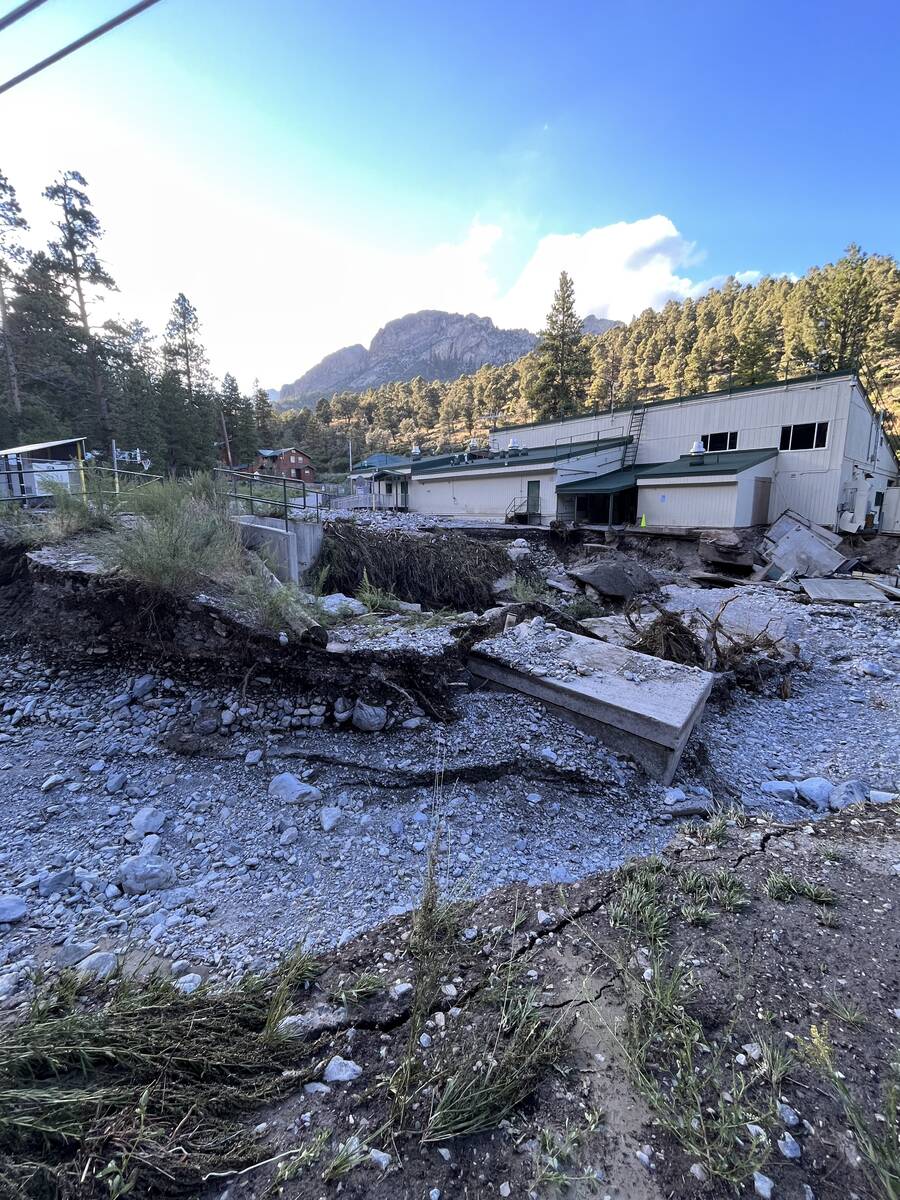 Storm damage has left Lundy Elementary School on Mount Charleston closed indefinitely. (Katie Reeh)