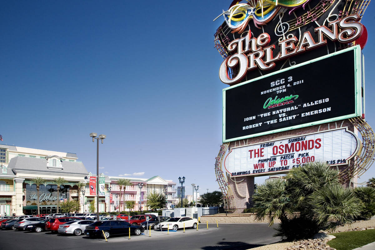 The exterior of The Orleans hotel-casino at 4500 West Tropicana Avenue, in Las Vegas, is shown ...