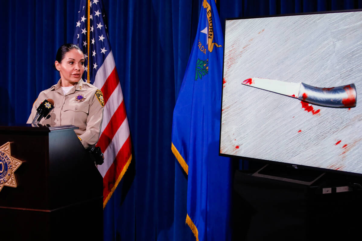 Assistant Sheriff Sasha Larkin discusses evidence from a police shooting that took place on Fri ...