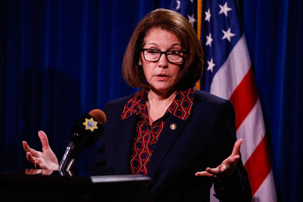 U.S. Sen. Catherine Cortez Masto, D-Nev., provides information on xylazine, an emerging drug th ...