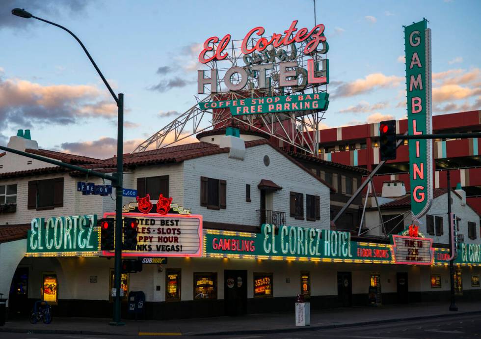 The El Cortez in downtown Las Vegas on Tuesday, March 12, 2019. (Chase Stevens/Las Vegas Review ...