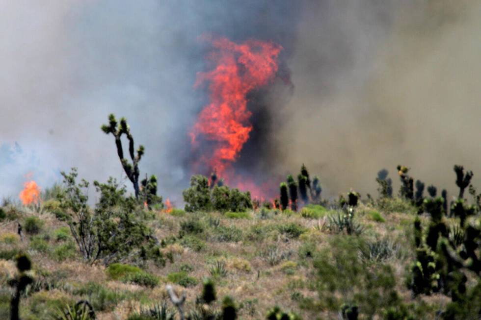 Fire at Goodsprings. (Las Vegas Review-Journal)