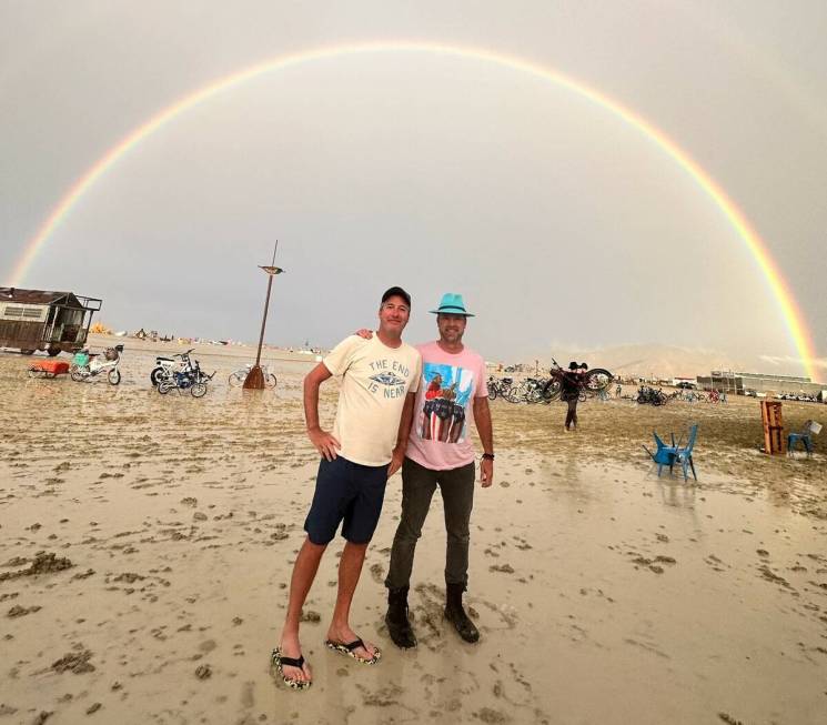 Kirvin Doak Communications co-founder Dave Kirvin (in appropriate T-shirt) and Live Nation Las ...