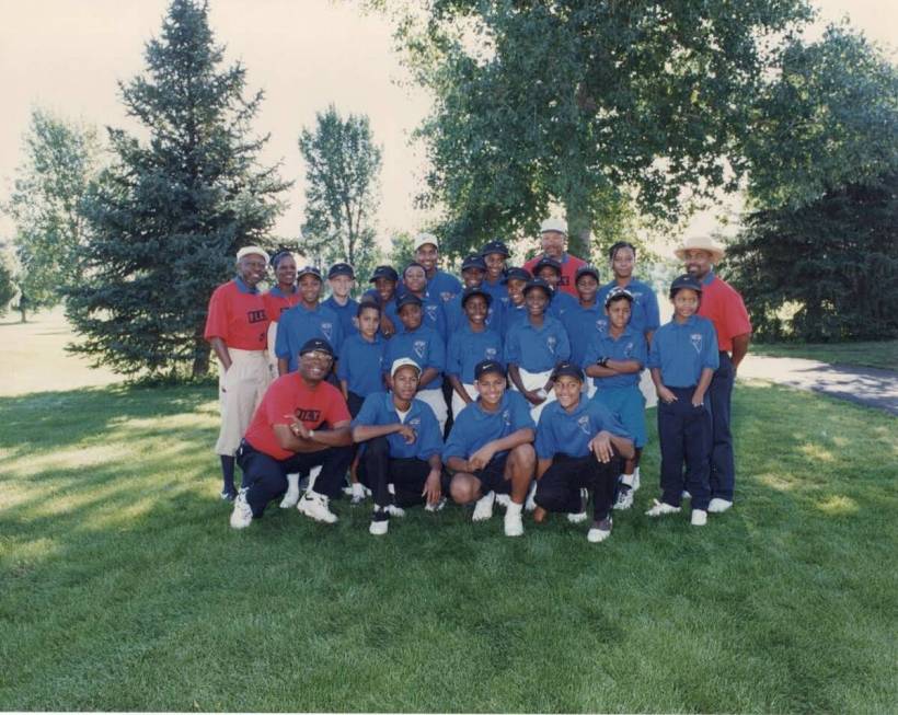 Jim Hart, far right, with members of one of his early groups at the Southern Nevada Inner-City ...