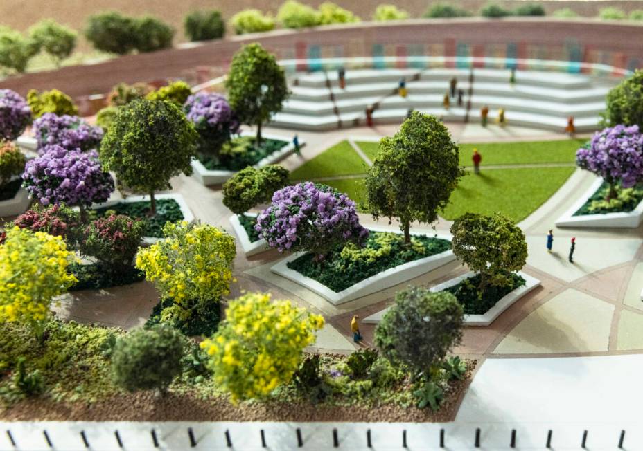 A model by JCJ Architecture is on display at the Clark County Government Center, on Tuesday, Se ...