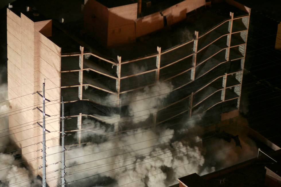 Bourbon Street Hotel and Casino is imploded in the early hours of Valentine's Day 2006. (Review ...