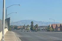 Police investigate a crash that killed a pedestrian Friday, Sept. 8, 2023, near Fort Apache Roa ...