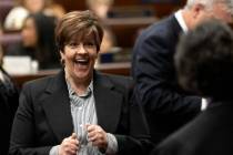 Assemblywoman Tracy Brown-May, D-Las Vegas, seen during the first day of the 82nd Session of th ...