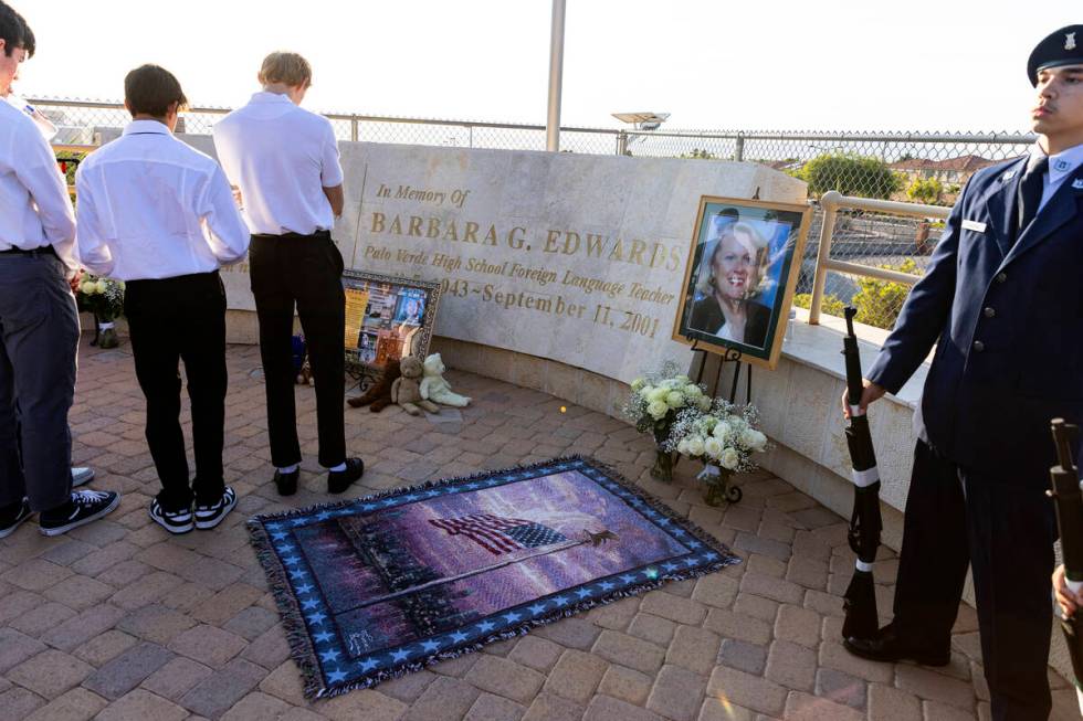 A photograph of Barbara Edwards, a foreign language teacher who died during the 9/11 terrorist ...