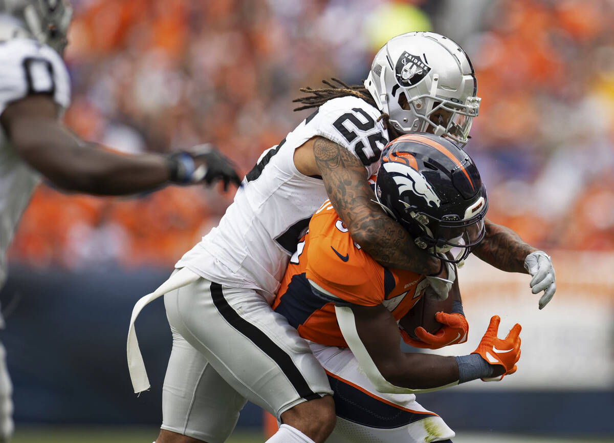 before the start of an NFL game on Sunday, Sept. 10, 2023, at the Empower Field at Mile High st ...