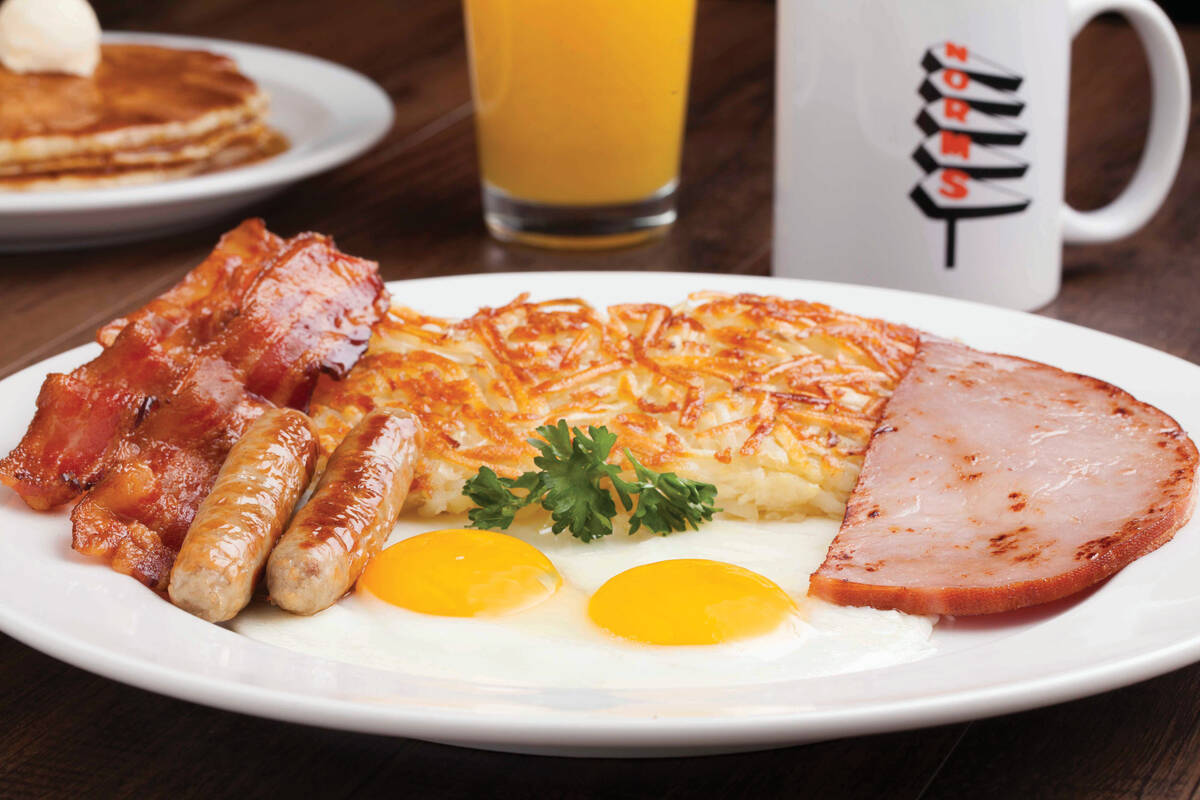 A Big Better Breakfast from Norms restaurant, the Los Angeles chain, founded in 1949, that is o ...