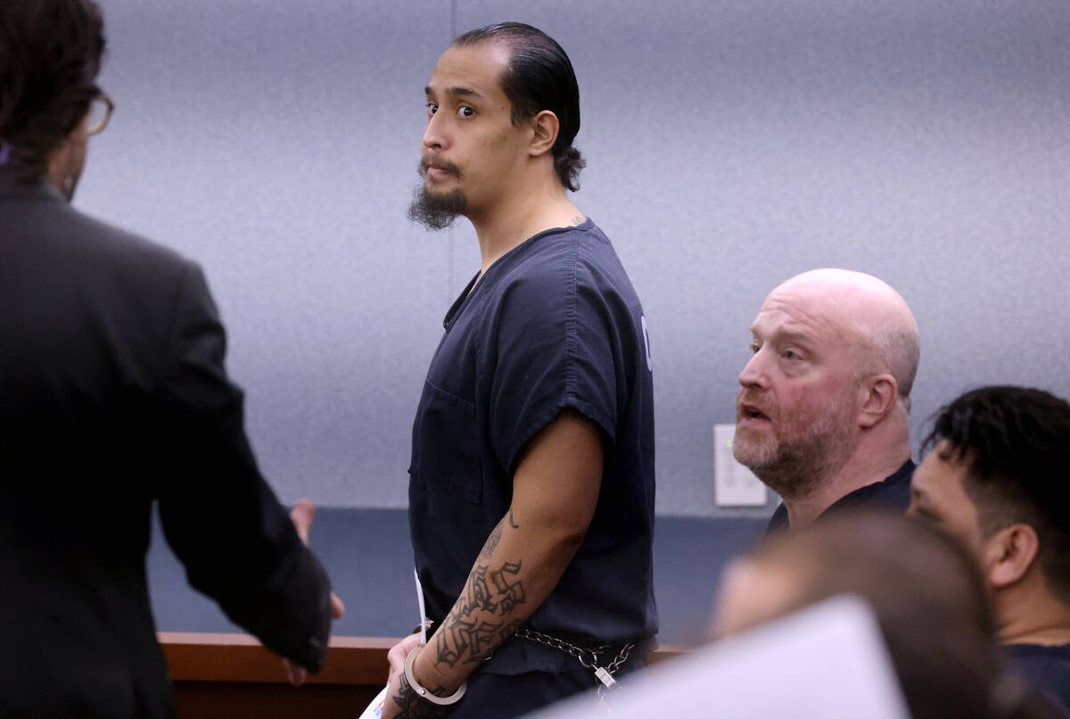 Victor Angel Villanueva appears in court for sentencing at the Regional Justice Center in Las V ...