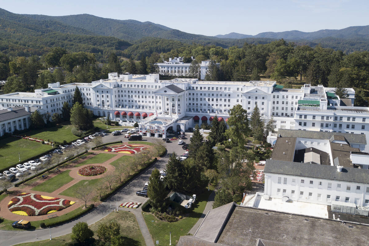 This Sept. 15, 2019, photo shows The Greenbrier resort nestled in the mountains in White Sulphu ...