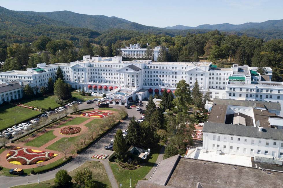 FILE - This Sept. 15, 2019, file photo shows The Greenbrier resort nestled in the mountains in ...