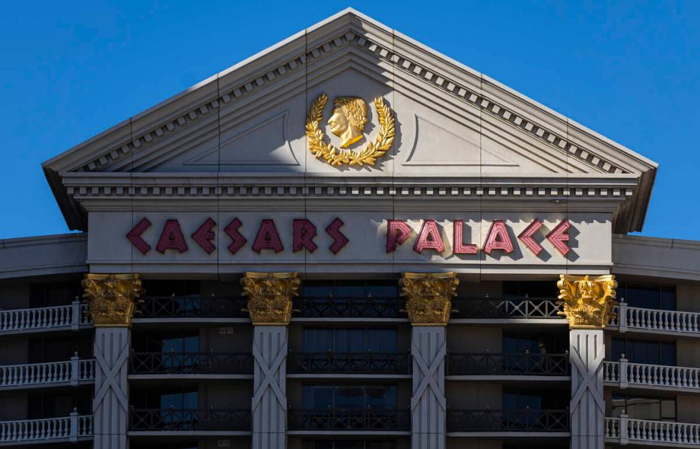 An exterior view of Caesars Palace on Thursday, Jan. 26, 2023, in Las Vegas. (Chase Stevens/Las ...