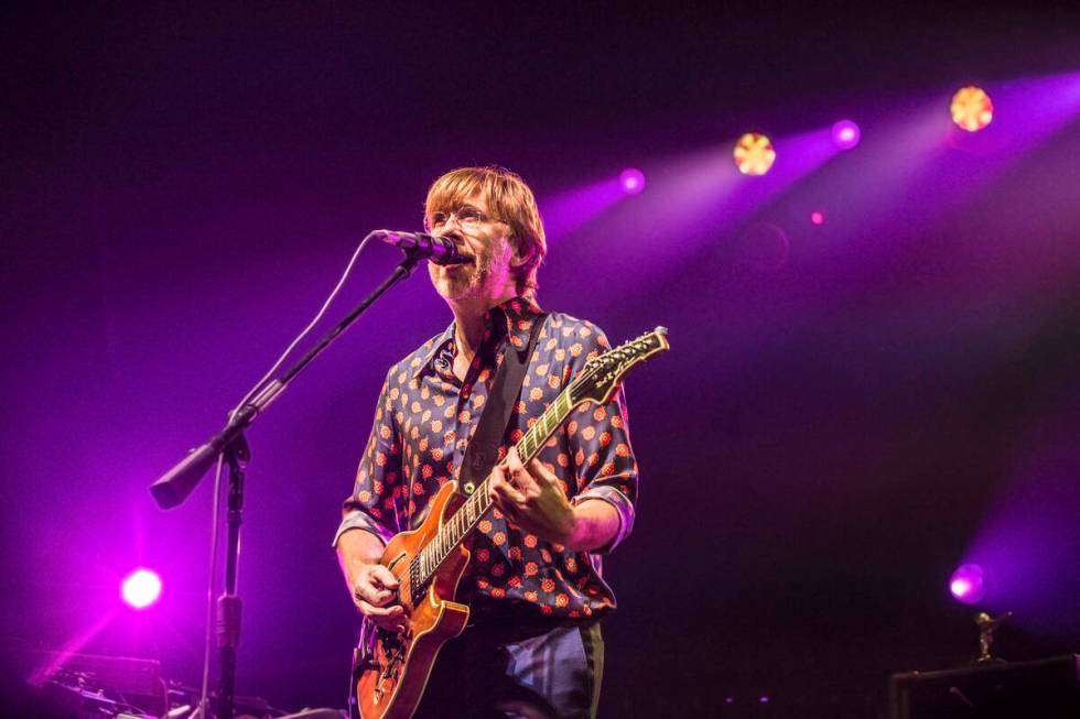 Phish lead singer Trey Anastasio performs during their Halloween show at the MGM Grand Garden A ...