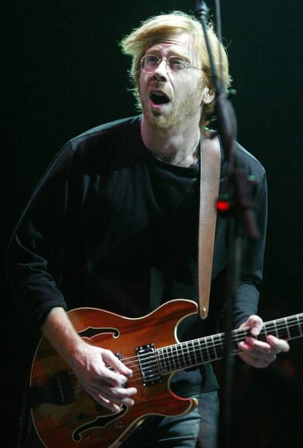 Trey Anastasio performs during the Vegoose music festival at Sam Boyd Stadium in October 2006 i ...