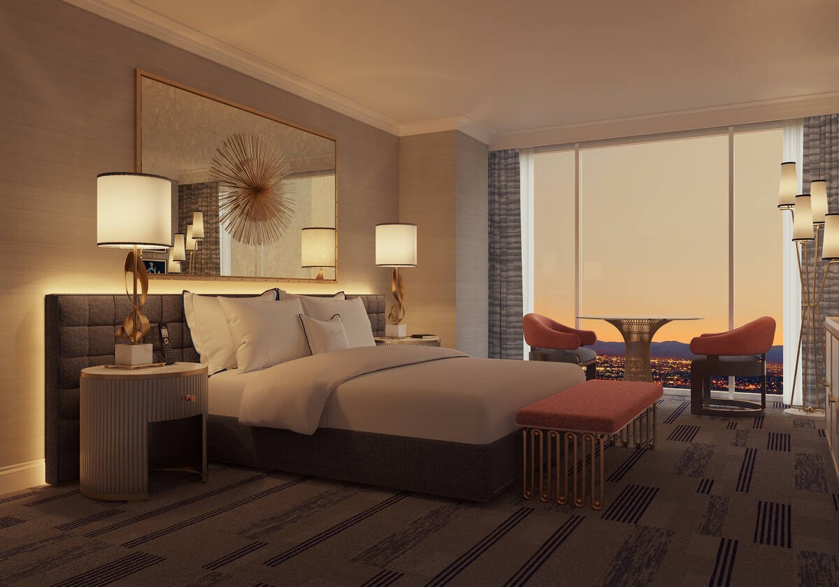 A rendering of a king suite in the Fontainebleau Las Vegas. (Fontainebleau Development)