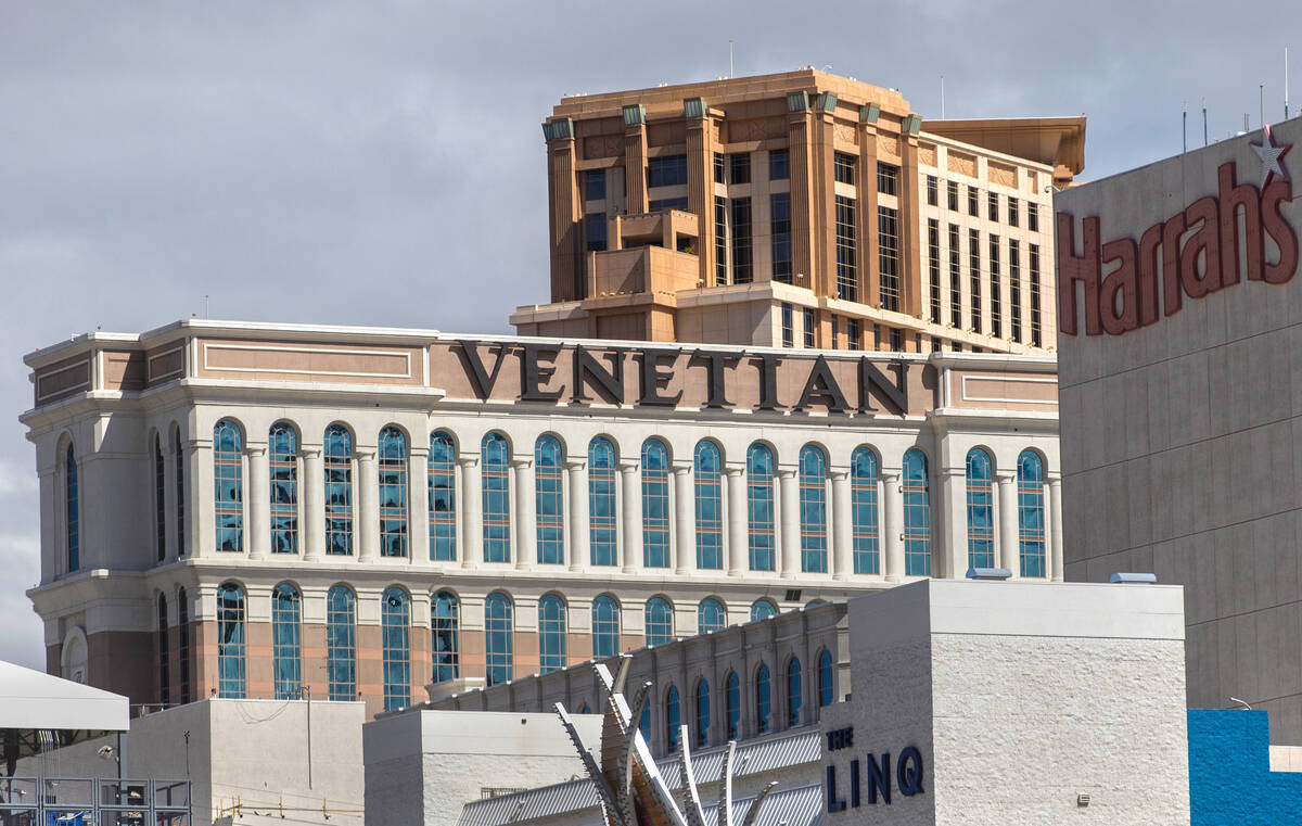 The Venetian on Tuesday, March 17, 2020, in Las Vegas. (Benjamin Hager/Las Vegas Review-Journal ...