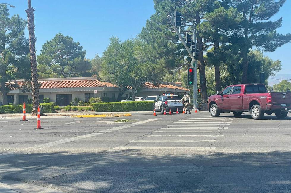 A pedestrian was struck by a vehicle near South Rancho Drive and Palomino Lane at 10:20 a.m. on ...