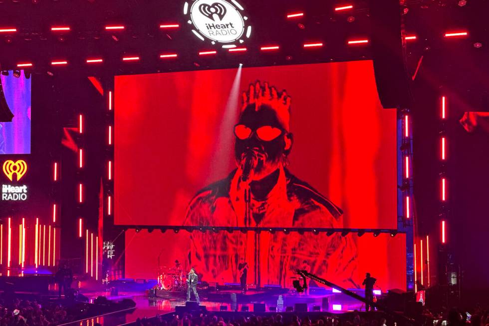 Miguel performs at the first night of iHeartRadio Music Festival at T-Mobile Arena on Friday, S ...