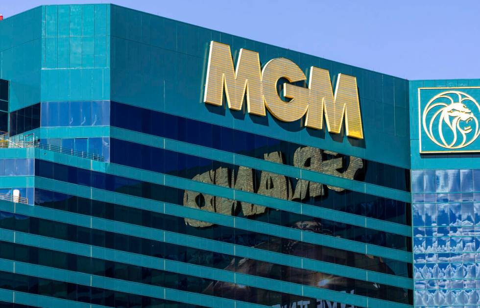 The MGM Grand stands Tuesday, Sept. 12, 2023, in Las Vegas. A cybersecurity attack is still dis ...