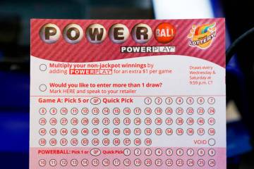 The Powerball jackpot for Wednesday, Sept. 27, 2023, is worth an estimated $850 million, offici ...