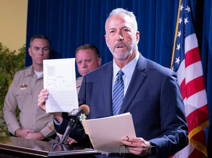 Clark County District Attorney Steve Wolfson speaks about the indictment of Duane "Keefe D ...