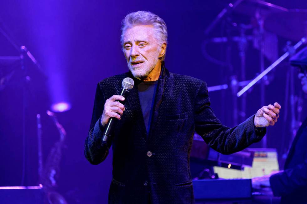 Frankie Valli performs on Saturday, May 6, 2023, at the Rosemont Theatre in Rosemont, Ill. (Pho ...