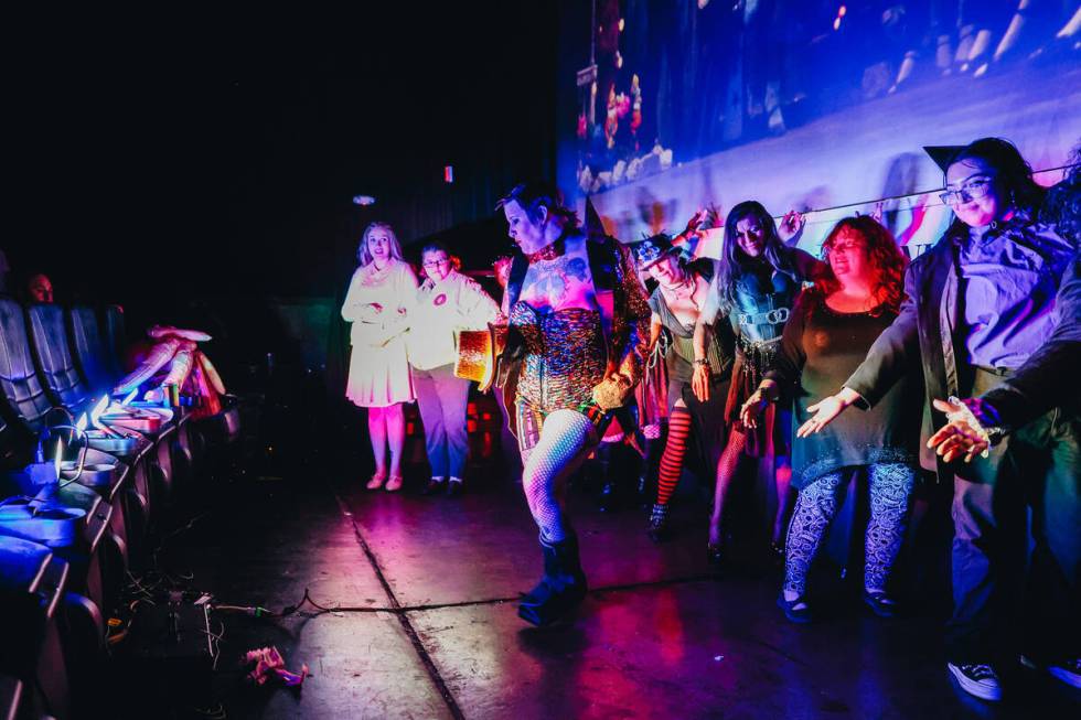 Actors dance to “Time Warp” during a live action showing of “Rocky Horror ...