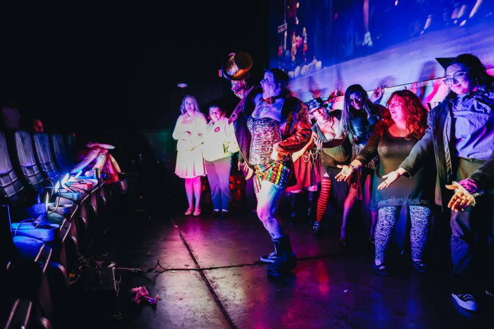 Actors dance to “Time Warp” during a live action showing of “Rocky Horror ...