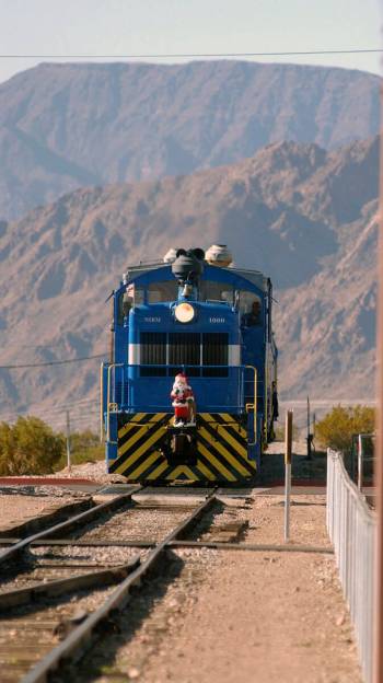Boulder City’s Nevada Southern Railway train heads into the desert — and all points north. ...