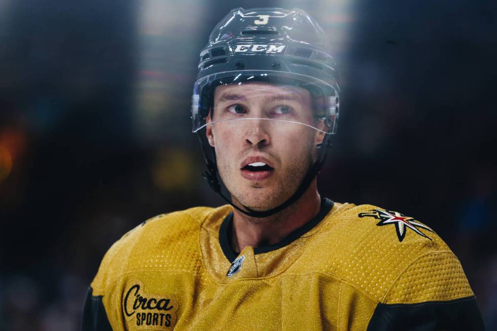 Golden Knights defenseman Brayden McNabb (3) is seen during a game against the Colorado Avalanc ...