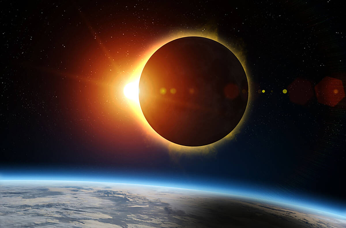 A solar eclipse is when the moon passes between Earth and the sun. (Getty Images, elements furn ...