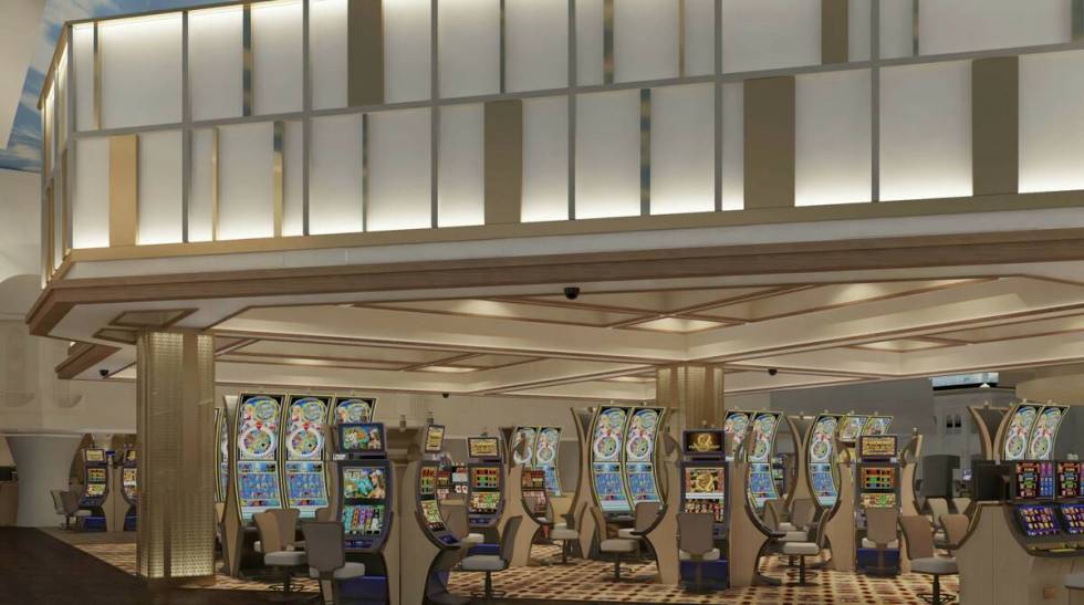 A rendering of the updated high limit slot room, expected to open in spring 2024. The renovatio ...