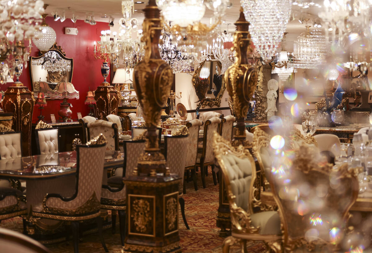 Items on display are seen during a tour of Regis Galerie in the Grand Canal Shoppes at The Vene ...