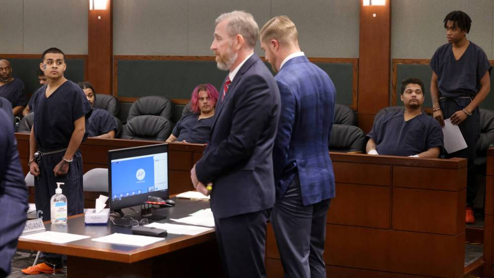 Jesus Ayala, 18, left, and Jzamir Keys, 16, appear in court with their attorneys David Westbroo ...