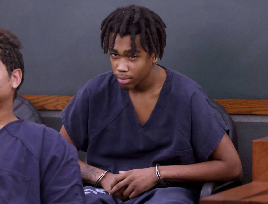 Jzamir Keys, 16, waits to appear in court at the Regional Justice Center in Las Vegas, Wednesda ...