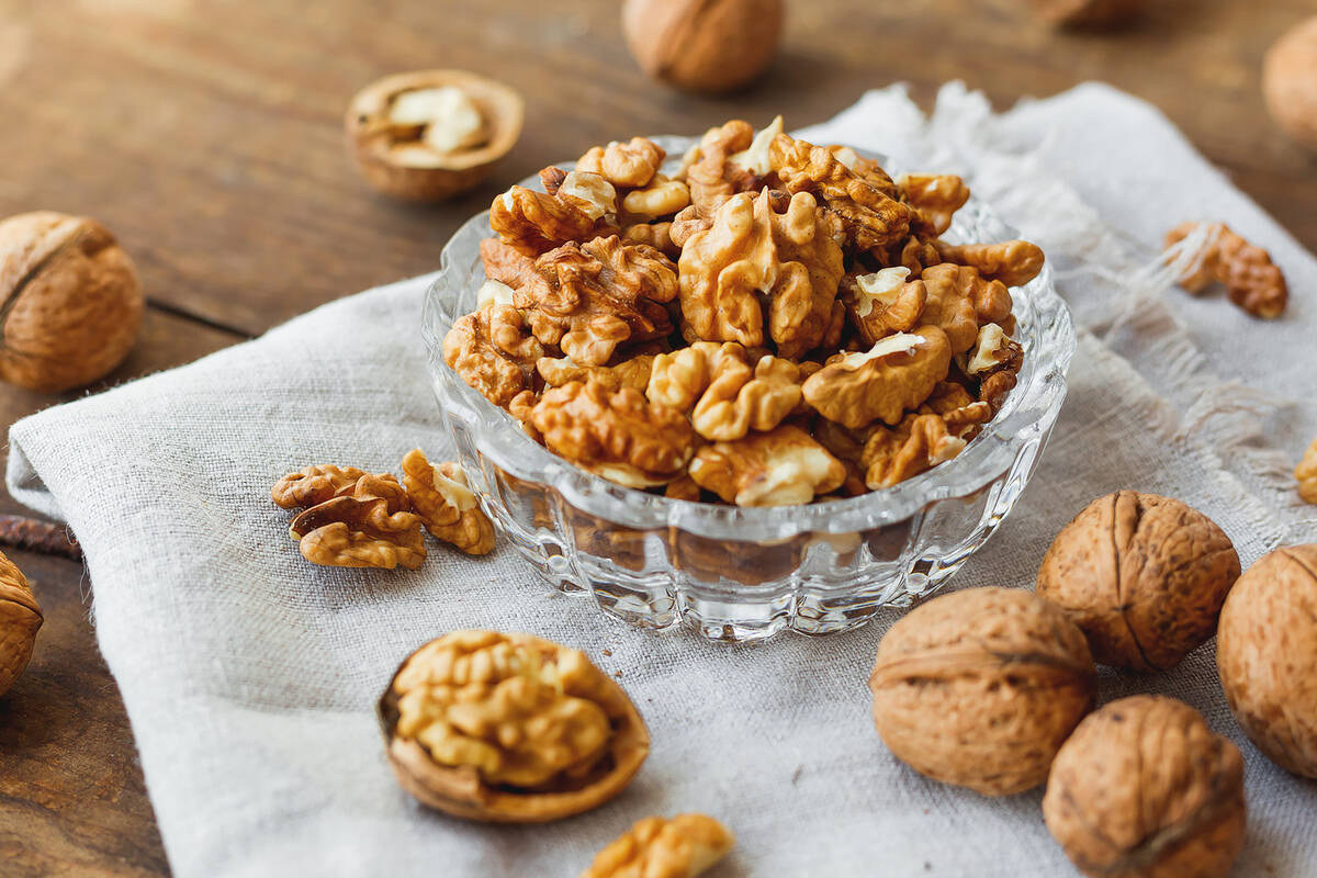 Walnuts are a source of omega-3 fatty acids, which lower triglycerides, improve vascular health ...