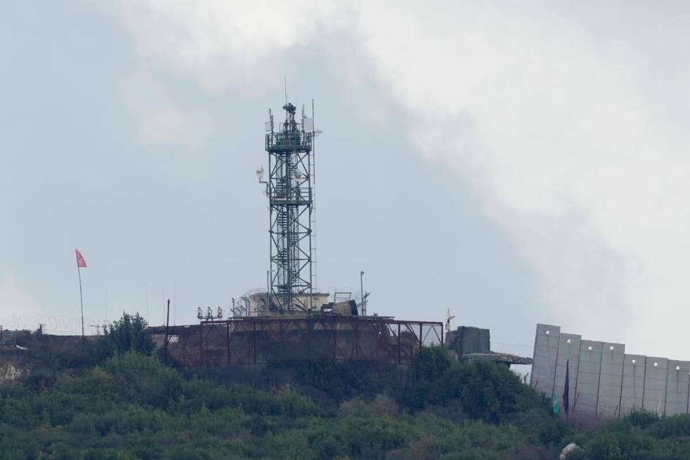 The Israeli army position which attacked by Hezbollah fighters, is seen from Aita al-Shaab a Le ...