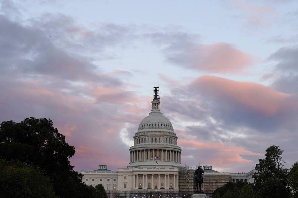 The U.S. Capitol is seen on Monday, Oct. 16, 2023, in Washington. Republicans are heading to th ...