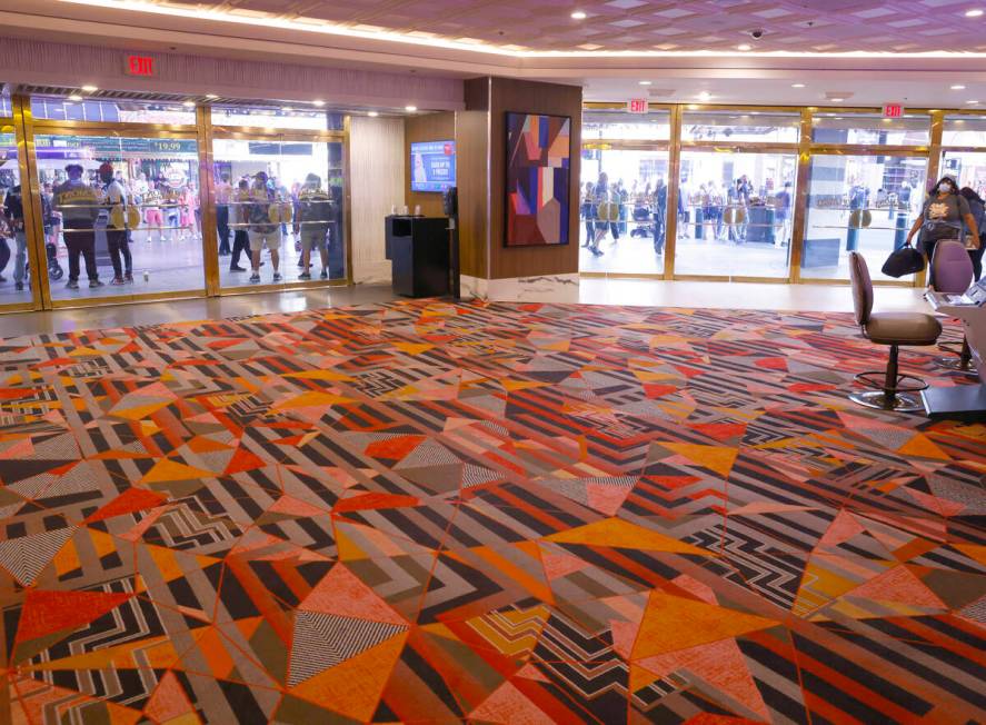 Fremont’s new replaced carpeting is seen as part of a $50 million renovation project in downt ...