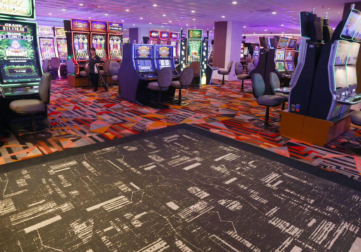 Fremont’s new replaced carpeting is seen as part of a $50 million renovation project in downt ...