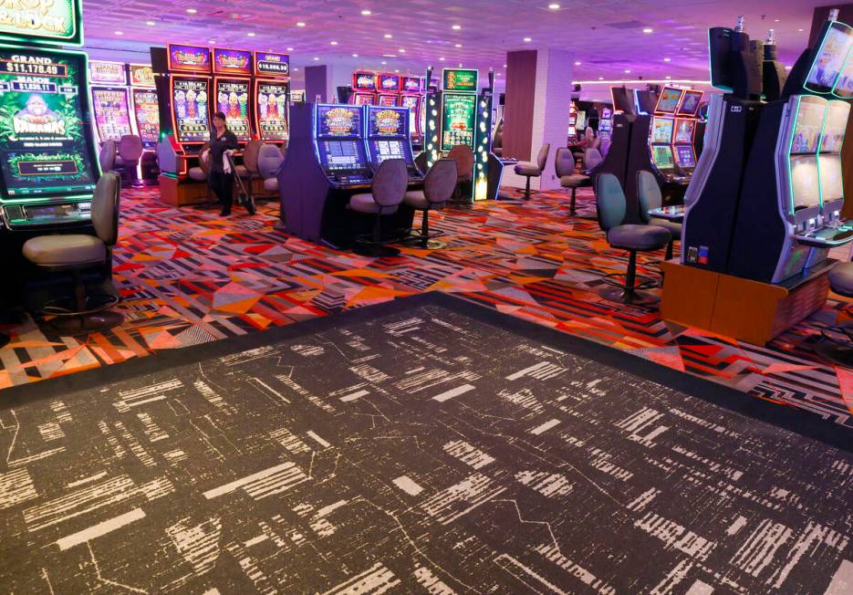 Fremont’s new replaced carpeting is seen as part of a $50 million renovation project in downt ...