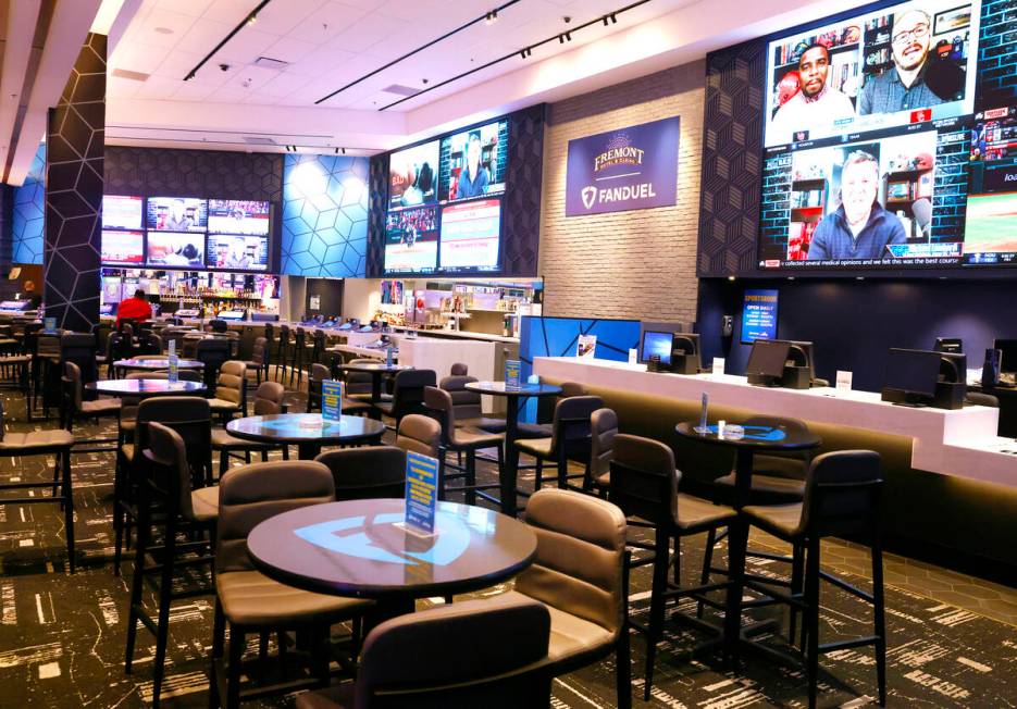 The newly renovated FanDuel Sportsbook is seen, as part of a $50 million renovation project, at ...